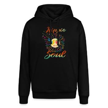 hippie seele - Stanley/Stella Unisex Hoodie SOUNDER - Schwarz - Vorne - Alina (178cm) & Michal (187cm)