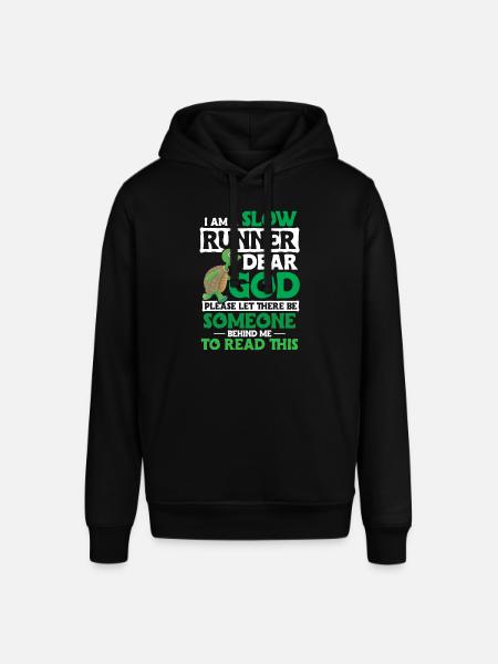 Turtle Saying Running Funny - Stanley/Stella SOUNDER Unisex Hoodie - black