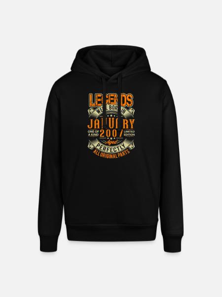 2007 January Birthday Legend - Stanley/Stella SOUNDER Unisex Hoodie - black