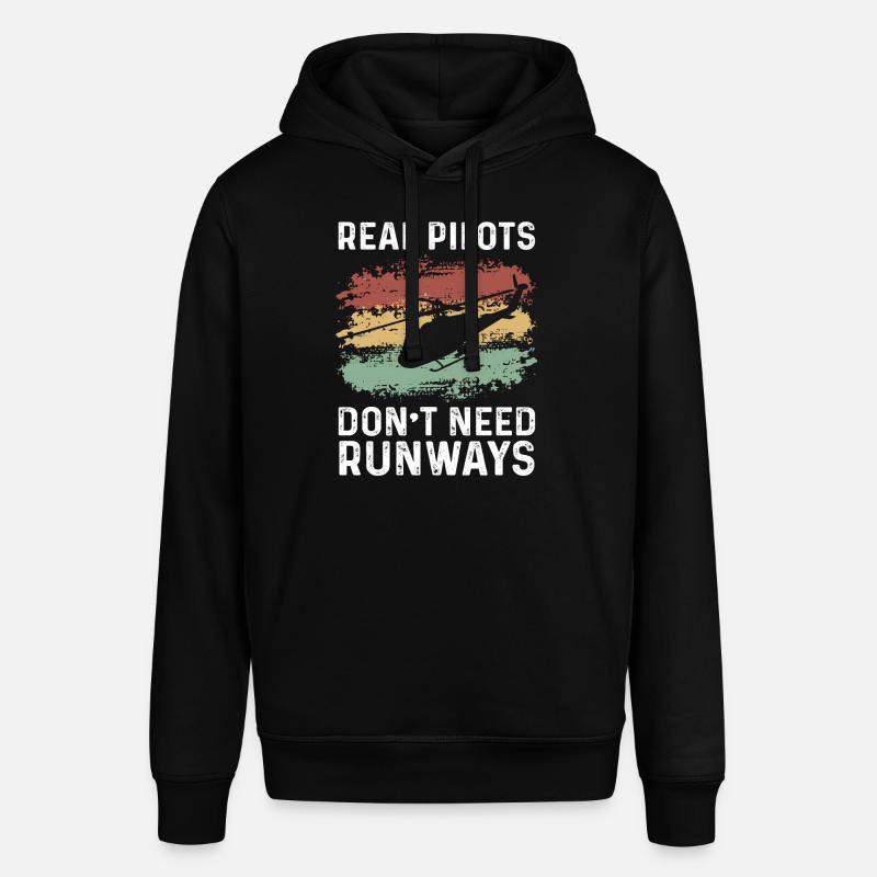 Hubschrauber Pilot Geschenk - Stanley/Stella Unisex Hoodie SOUNDER - Schwarz