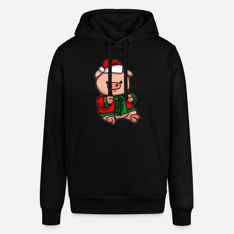 Cochon avec pull de Noël - Sweat à capuche SOUNDER Stanley/Stella Unisexe - noir