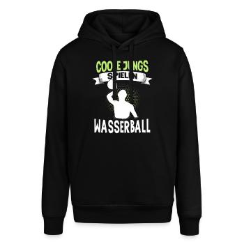 Wasserballer Wassersport Sport Wasserball - Stanley/Stella Unisex Hoodie SOUNDER - Schwarz - Vorne - Alina (178cm) & Michal (187cm)