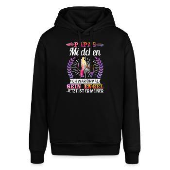 Papas Mädchen Ich War Einmal Sein Engel Jetzt Ist - Stanley/Stella Unisex Hoodie SOUNDER - Schwarz - Vorne - Alina (178cm) & Michal (187cm)