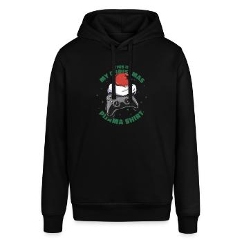 Gaming Pyjama Weihnachten Ugly Christmas Sweater - Stanley/Stella Unisex Hoodie SOUNDER - Schwarz - Vorne - Alina (178cm) & Michal (187cm)