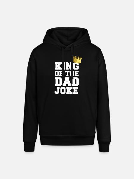 Kongen af far-joken Bad Dad Jokes Crown Funny Fat - Stanley/Stella SOUNDER unisex hoodie - sort
