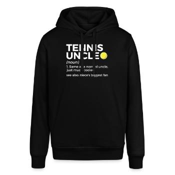 Tennis Geschenk - Stanley/Stella Unisex Hoodie SOUNDER - Schwarz - Vorne - Alina (178cm) & Michal (187cm)
