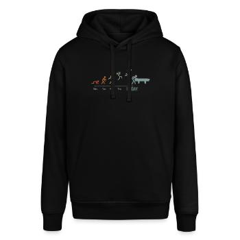 Billard Spiel Billardtisch Vintage Snooker Pool - Stanley/Stella Unisex Hoodie SOUNDER - Schwarz - Vorne - Alina (178cm) & Michal (187cm)