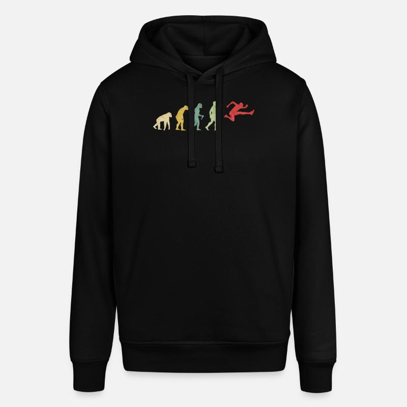Hurdles Man Running Evolution - Stanley/Stella SOUNDER Unisex Hoodie - black