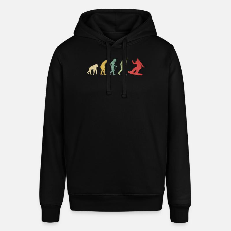 Evolution der Snowboardfrau - Stanley/Stella Unisex Hoodie SOUNDER - Schwarz