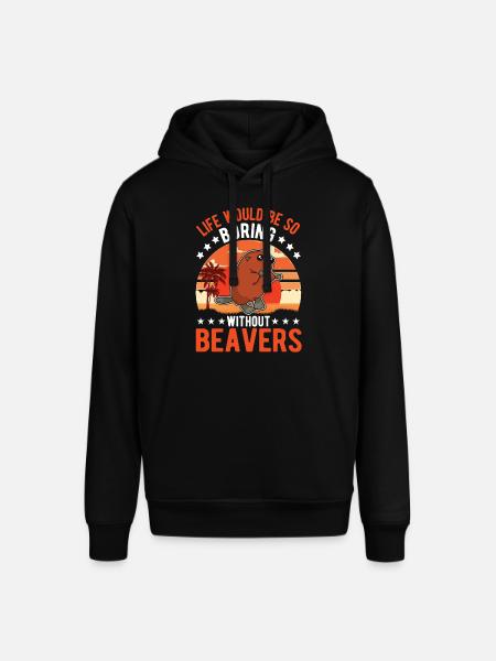 Biber Geschenk Biberdamm - Stanley/Stella Unisex Hoodie SOUNDER - Schwarz