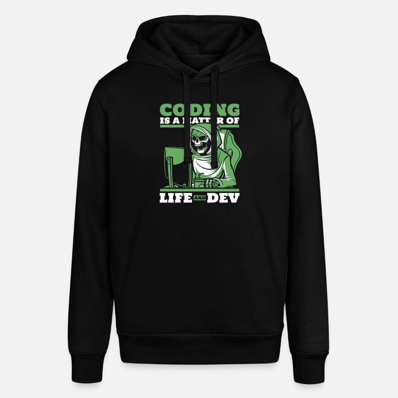 Developer Coder Programmer Skeleton - Stanley/Stella SOUNDER Unisex Hoodie - black