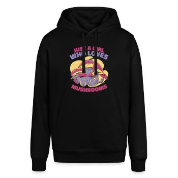 Pilz Pilze Funghi Champignon - Stanley/Stella Unisex Hoodie SOUNDER - Schwarz - Vorne - Alina (178cm) & Michal (187cm)