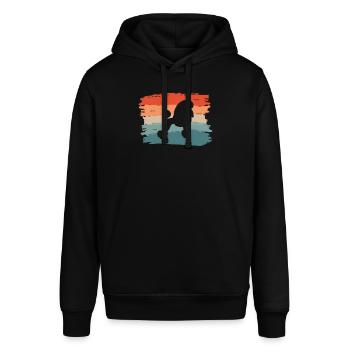 Vintage Retro Pudel Pudel Hundeliebhaber - Stanley/Stella Unisex Hoodie SOUNDER - Schwarz - Vorne - Alina (178cm) & Michal (187cm)