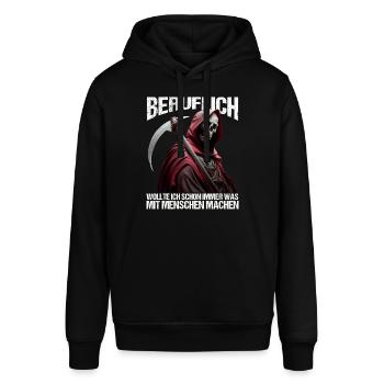 Beruflich schon immer was mit Menschen machen - Stanley/Stella Unisex Hoodie SOUNDER - Schwarz - Vorne - Alina (178cm) & Michal (187cm)