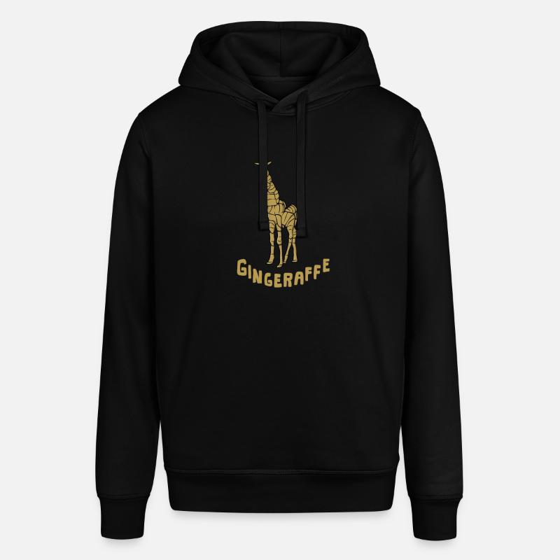 Animals ginger "gingeraffer" giraffe - Stanley/Stella SOUNDER Unisex Hoodie - black