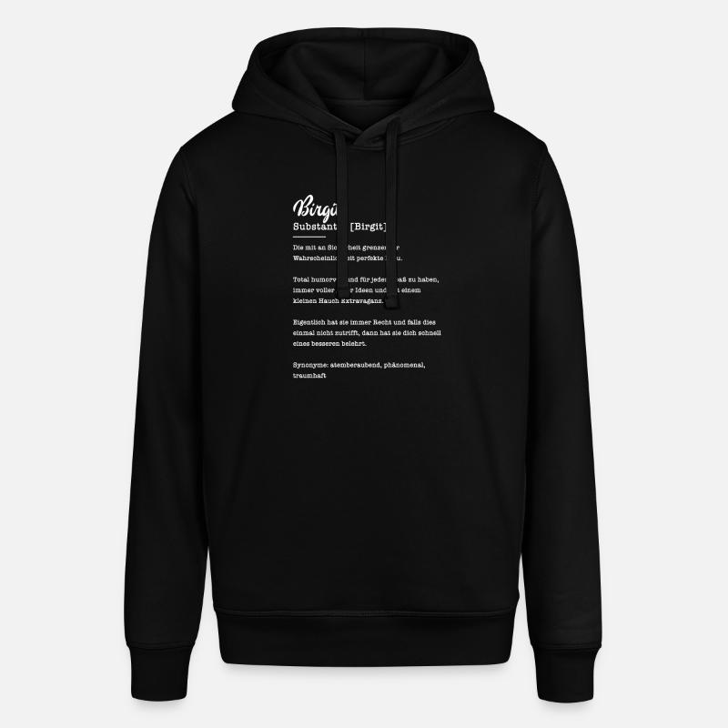 Birgit Substantiv Namensbedeutung Herkunft - Stanley/Stella Unisex Hoodie SOUNDER - Schwarz