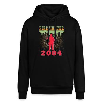2004 Jahrgang feuerwehrmann Vater Geburtstag - Stanley/Stella Unisex Hoodie SOUNDER - Schwarz - Vorne - Alina (178cm) & Michal (187cm)
