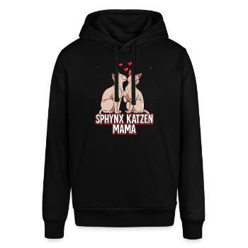 Sphynx Katzen Mama - Stanley/Stella Unisex Hoodie SOUNDER - Schwarz - Vorne - Alina (178cm) & Michal (187cm)