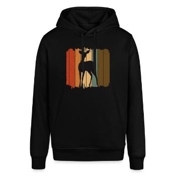 Reh - Stanley/Stella Unisex Hoodie SOUNDER - Schwarz - Vorne - Alina (178cm) & Michal (187cm)