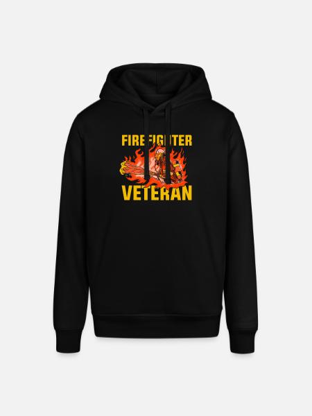 Firefighter Veteran Retirement Fire Brigade - Stanley/Stella SOUNDER Unisex Hoodie - black