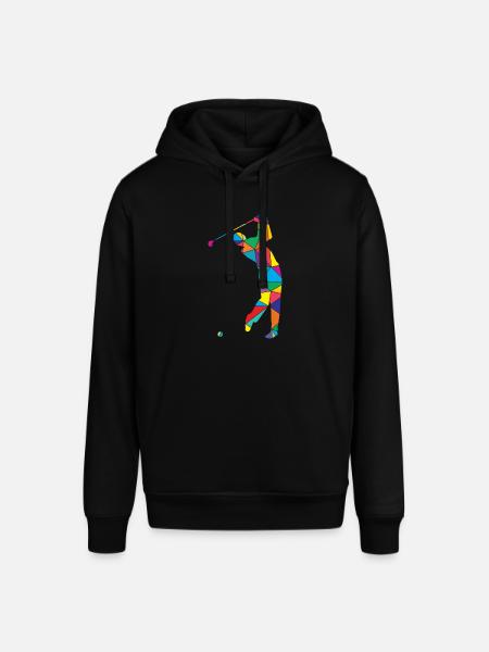 Low Poly Golfer Polygon Golf - Sweat à capuche SOUNDER Stanley/Stella Unisexe - noir
