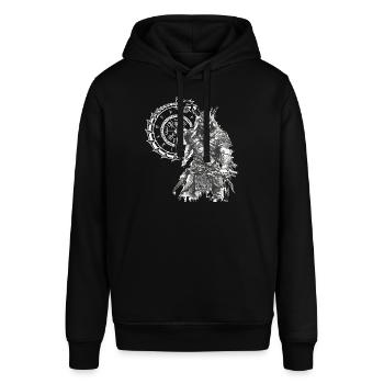 Wikinger Nordische Rune Wikinger Walhalla Vikings - Stanley/Stella Unisex Hoodie SOUNDER - Schwarz - Vorne - Alina (178cm) & Michal (187cm)