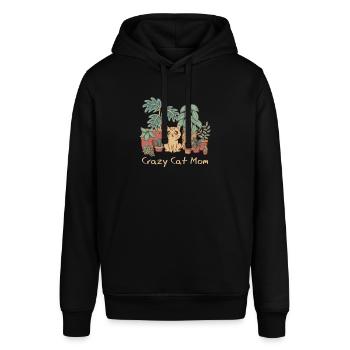 Katzen und Pflanzen - Stanley/Stella Unisex Hoodie SOUNDER - Schwarz - Vorne - Alina (178cm) & Michal (187cm)
