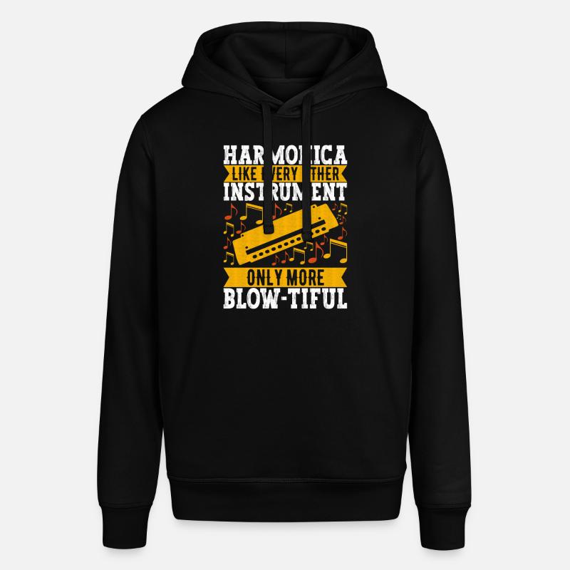Harmonica Harmonica - Stanley/Stella SOUNDER Unisex Hoodie - black