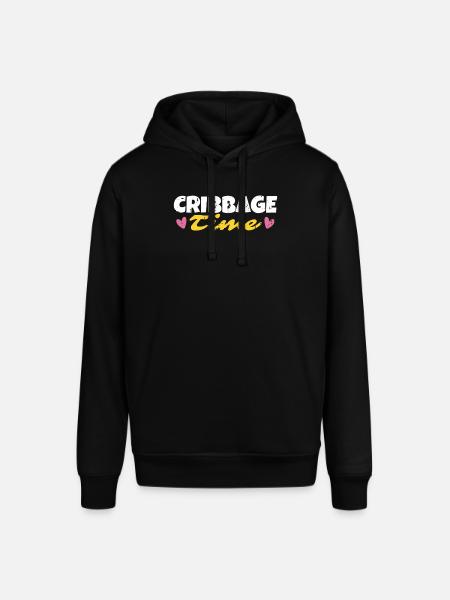 Cribbage Time Shirt Gift - Stanley/Stella SOUNDER Unisex Hoodie - black
