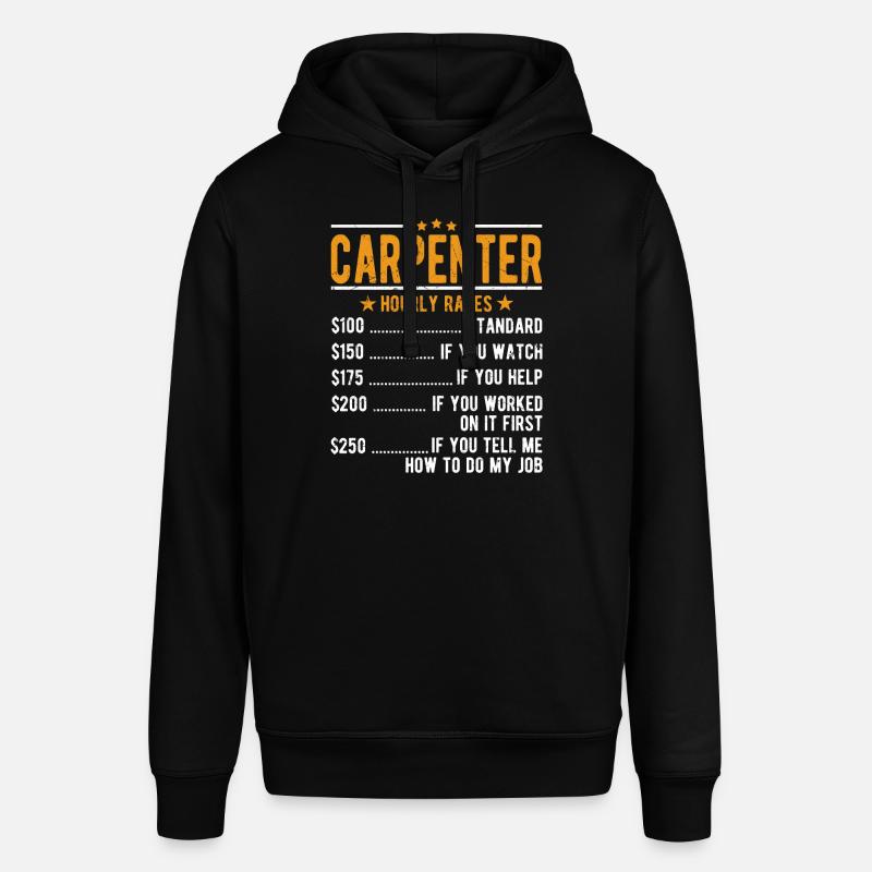 Salaire horaire du charpentier - Sweat à capuche SOUNDER Stanley/Stella Unisexe - noir