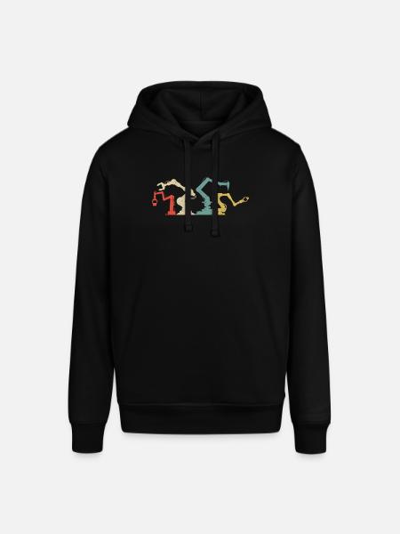 Robot Robotics Engineer Retro - Stanley/Stella SOUNDER Unisex Hoodie - black