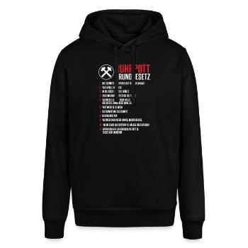 Ruhrpott Grundgesetz Lustige Ruhrgebiet Regeln - Stanley/Stella Unisex Hoodie SOUNDER - Schwarz - Vorne - Alina (178cm) & Michal (187cm)