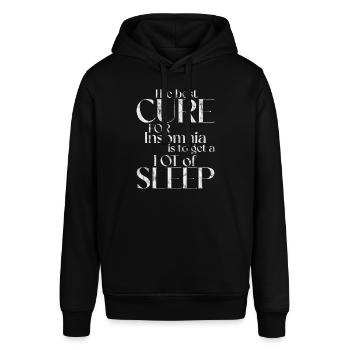 The Best Cure For Insomnia Is Get A Lot Of Sleep 3 - Stanley/Stella Unisex Hoodie SOUNDER - Schwarz - Vorne - Alina (178cm) & Michal (187cm)