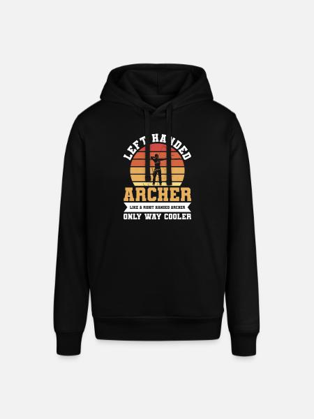 Venstrehåndet bueskytte som en højrehåndet bueskytte - Stanley/Stella SOUNDER unisex hoodie - sort