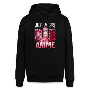 Anime Otaku Weeb - Stanley/Stella SOUNDER Unisex Hoodie - black - Front - Alina (178cm) & Michal (187cm)