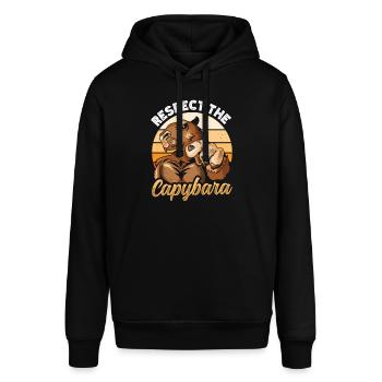 Respectez le Capybara - Sweat à capuche SOUNDER Stanley/Stella Unisexe - noir - Devant - Alina (178cm) & Michal (187cm)