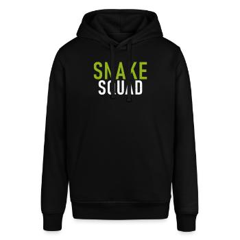 Schlange Geschenk Schlangenliebhaber - Stanley/Stella Unisex Hoodie SOUNDER - Schwarz - Vorne - Alina (178cm) & Michal (187cm)