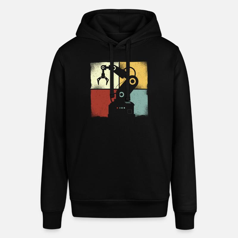 Robot Robotics Engineer Retro - Stanley/Stella Unisex Hoodie SOUNDER - Schwarz