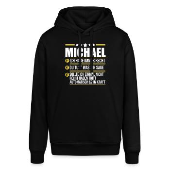 Michael - Stanley/Stella Unisex Hoodie SOUNDER - Schwarz - Vorne - Alina (178cm) & Michal (187cm)