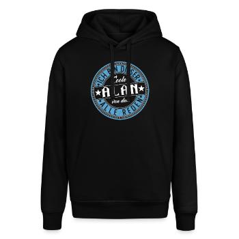Alan Geschenkidee Geschenk Geburtstag - Stanley/Stella Unisex Hoodie SOUNDER - Schwarz - Vorne - Alina (178cm) & Michal (187cm)