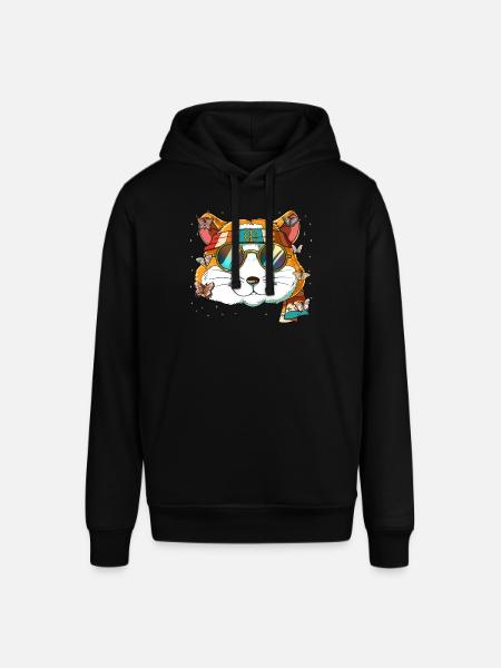 60s 70s Costume Groovy Hippie - Stanley/Stella SOUNDER Unisex Hoodie - black