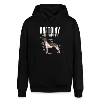 Whippet - Stanley/Stella Unisex Hoodie SOUNDER - Schwarz - Vorne - Alina (178cm) & Michal (187cm)