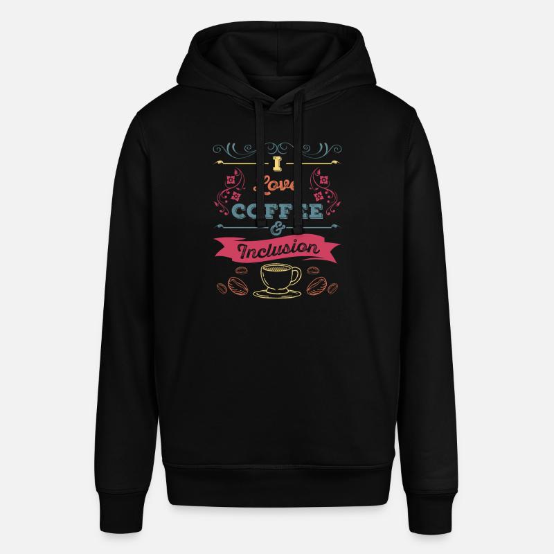 J’aime le café et l’inclusion - Sweat à capuche SOUNDER Stanley/Stella Unisexe - noir