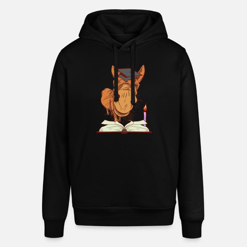 Studi di apprendimento notturno dello studente di mulo dell'asino - Felpa con cappuccio unisex SOUNDER di Stanley/Stella - nero