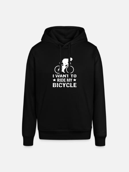 Landevejscykel Jeg vil cykle - Stanley/Stella SOUNDER unisex hoodie - sort