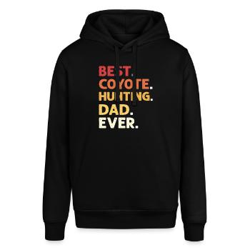 Best. Coyote hunting father. Ever. Coyote hunting - Stanley/Stella SOUNDER Unisex Hoodie - black - Front - Alina (178cm) & Michal (187cm)