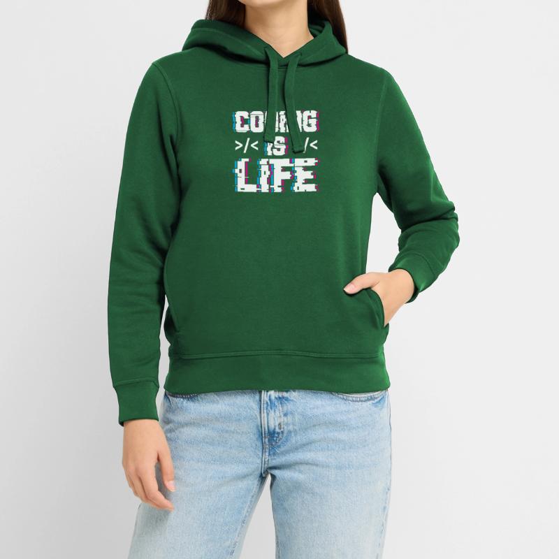 Coding Ist Leben Programmierer Coder Code Stanley/Stella Unisex Hoodie SOUNDER