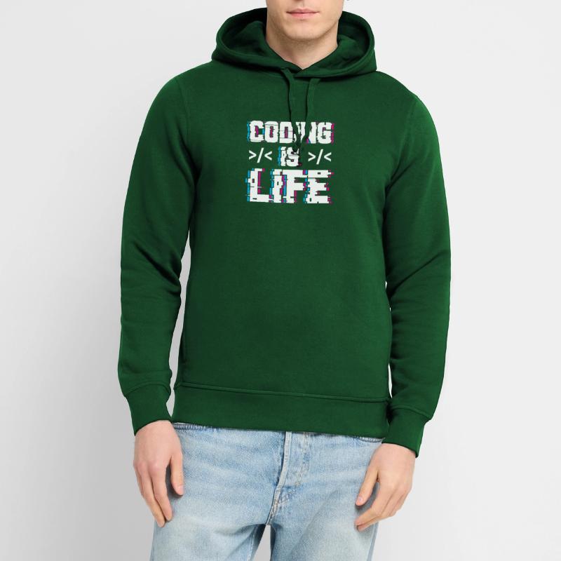 Coding Ist Leben Programmierer Coder Code Stanley/Stella Unisex Hoodie SOUNDER