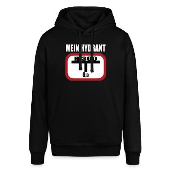 Lustiges Feuerwehr Hydrant - Stanley/Stella Unisex Hoodie SOUNDER - Schwarz - Vorne - Alina (178cm) & Michal (187cm)