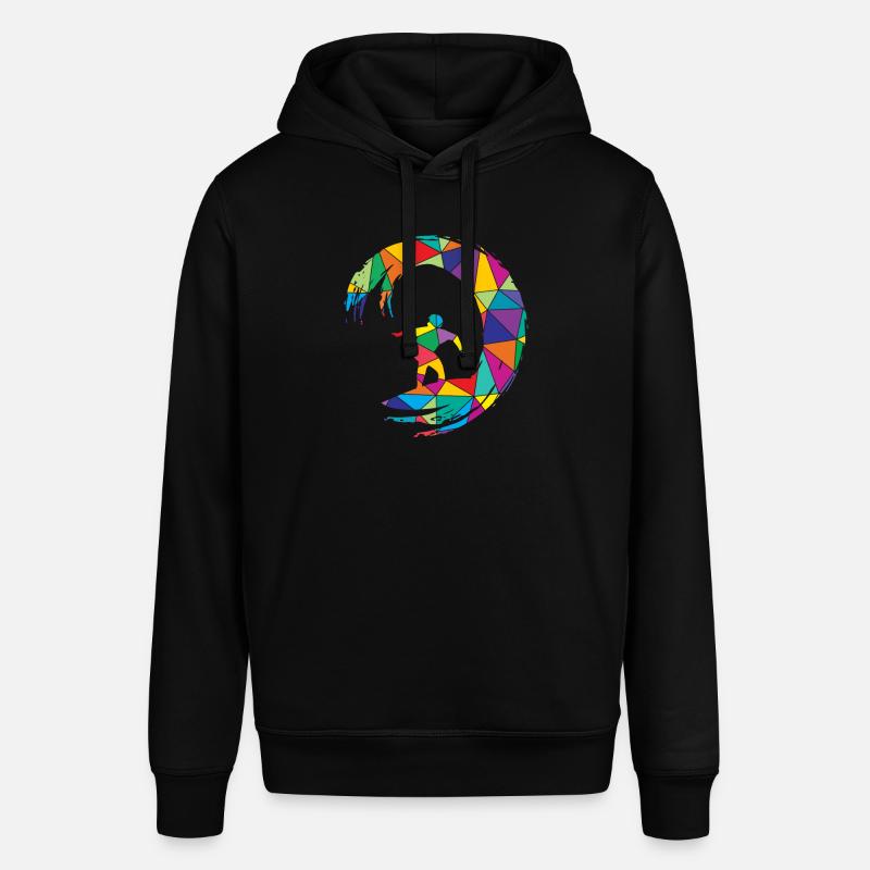 Low Poly Surfer Polygon Surf - Sweat à capuche SOUNDER Stanley/Stella Unisexe - noir
